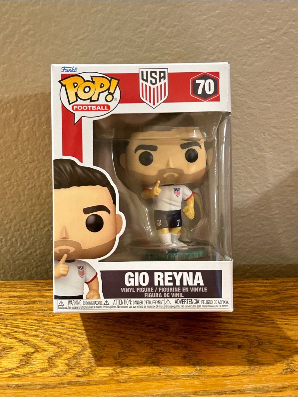 Pop! Gio Reyna #70 US Soccer Team Vinyl Figure Pop Football NWT